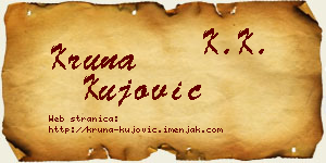 Kruna Kujović vizit kartica